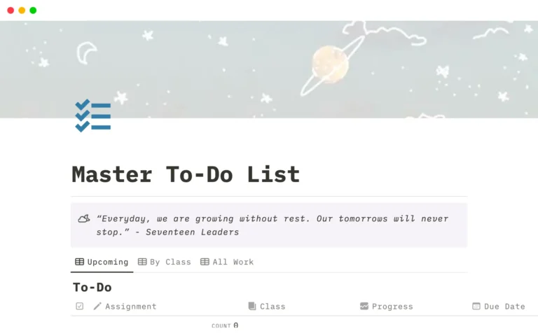 Free Master To Do List Template - master to do list