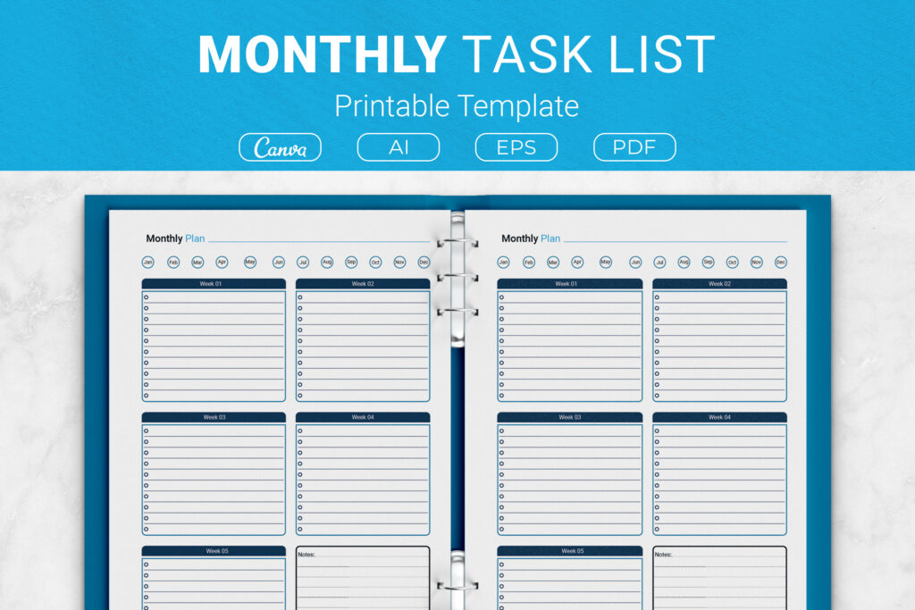 Free Monthly Task List Template – monthly task list printable template 2 Free Monthly Task List Template - monthly task list printable template 2