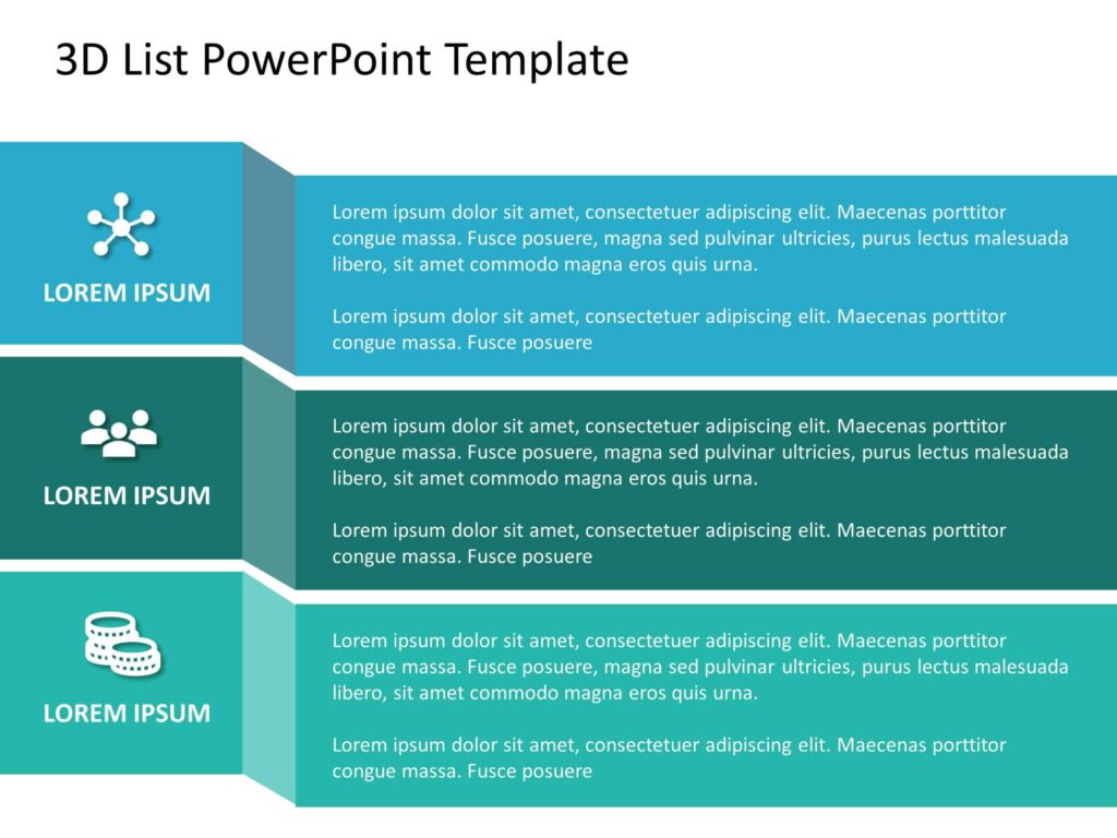 Free Powerpoint Template For List - 3d list powerpoint template