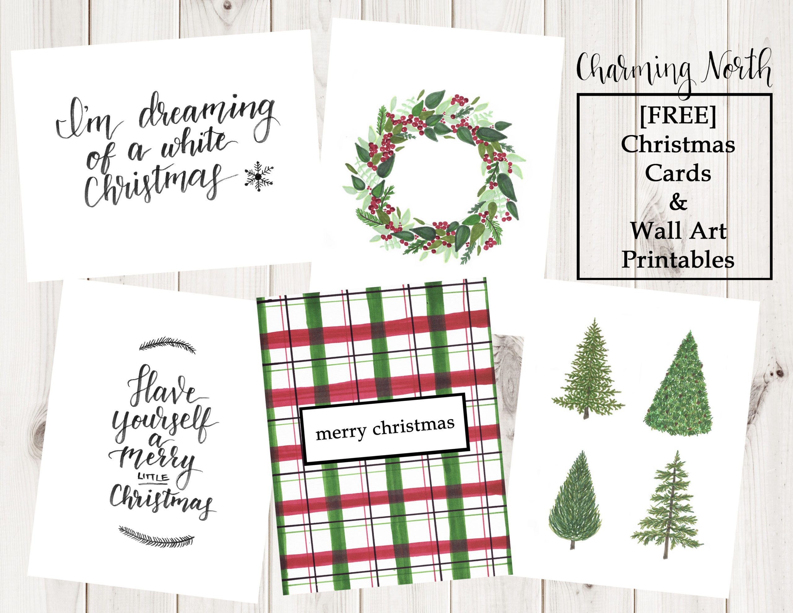 Free Printable Christmas Wall Art - free christmas cards wall art printables 2020
