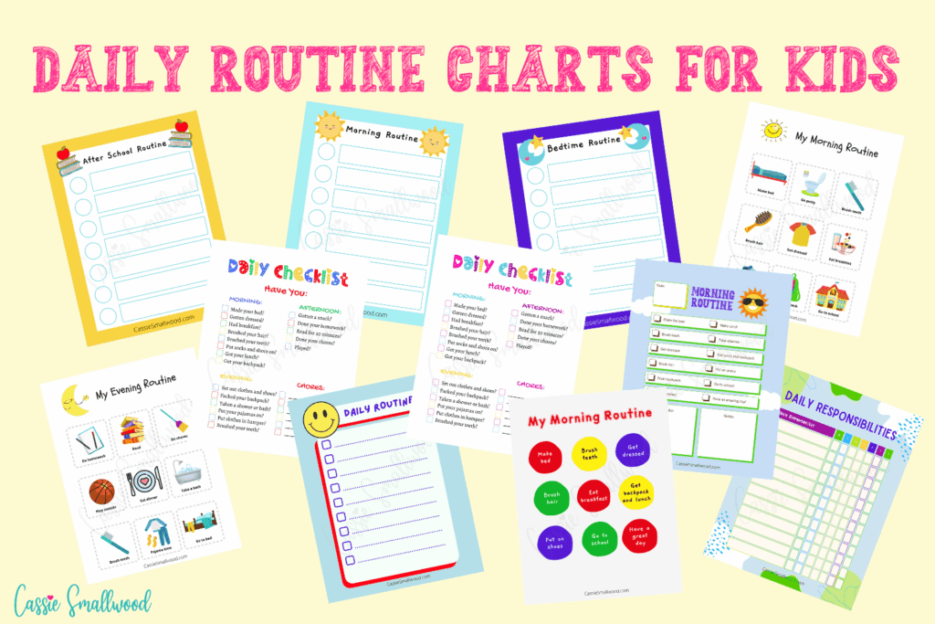 free printable daily routine checklist for kids free printable daily routine checklist for kids