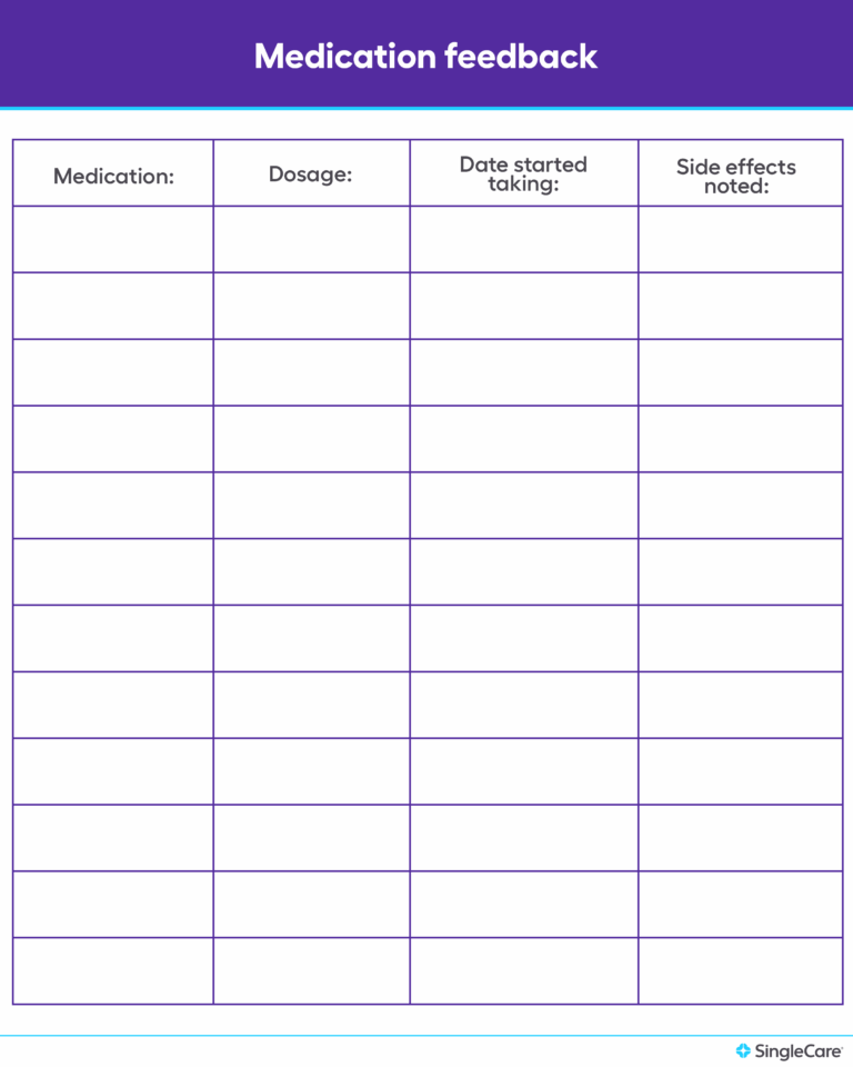 Free Printable Follow Up Reminder List Template - medication list template