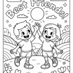 Free Printable Friendship Coloring Pages - "Unleash Creativity: Free Coloring Pages for Friends"