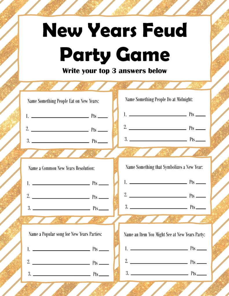 Free Printable New Years Activities - New Years Eve Games Printable - Printable New Year Banners