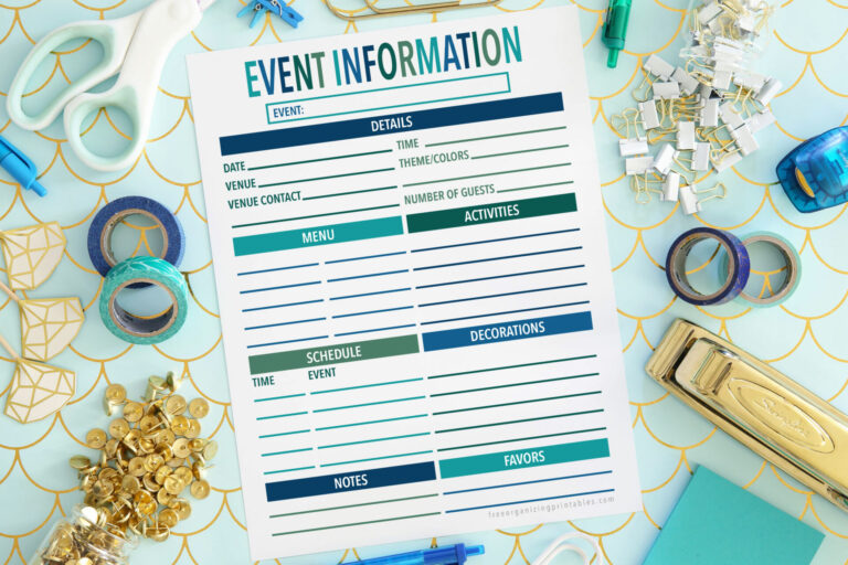 Free Printable Planning Checklist Template - printable event planning template