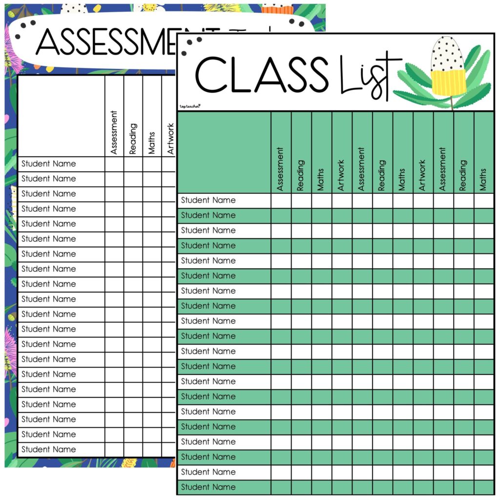 Free Printable Student Checklist Template - class checklist lets bloom editable