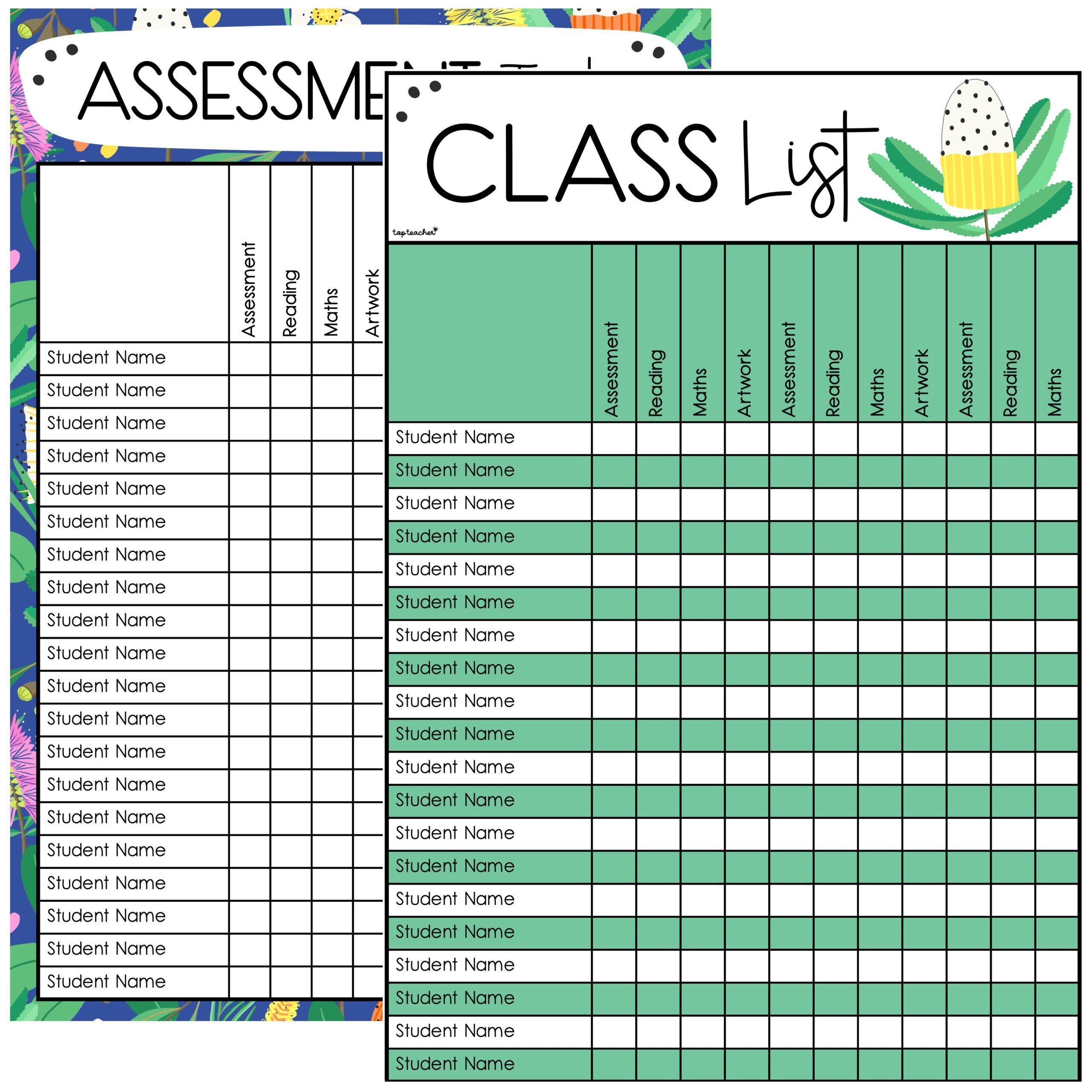Free Printable Student Checklist Template - class checklist lets bloom editable