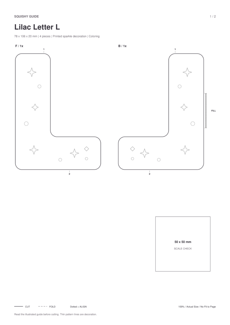 Free Printable To Do L Templates - lilac letter l paper squishy