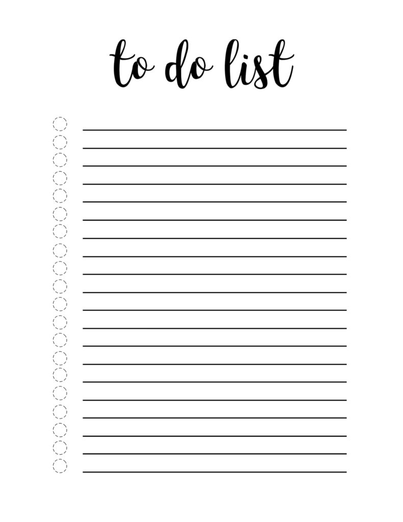 free printable to do list template free printable to do list template