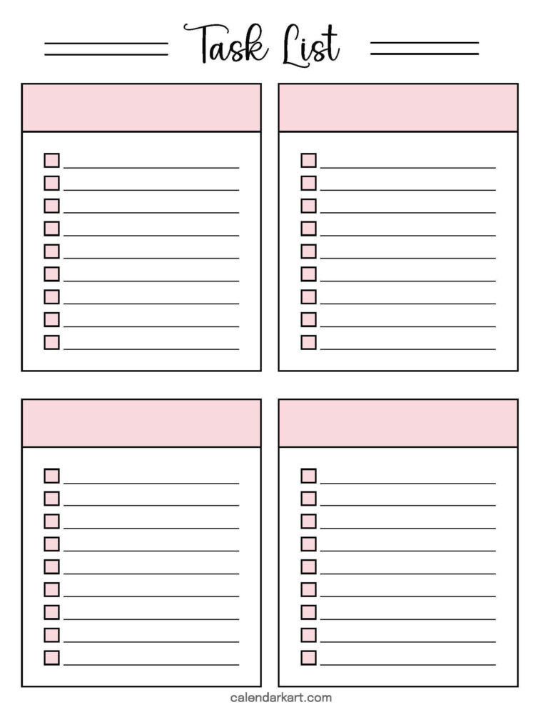 Free Printable To Do List Template - to do list template