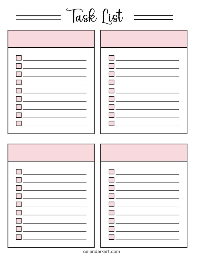 Free Printable To Do List Template - to do list template
