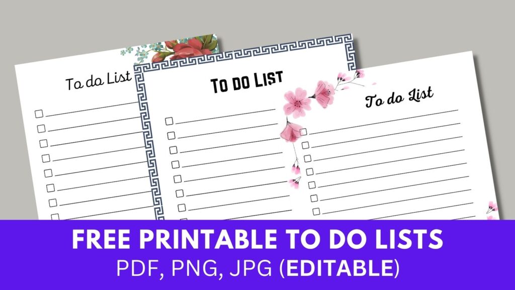 Free Printable To Do List Templates - to do list