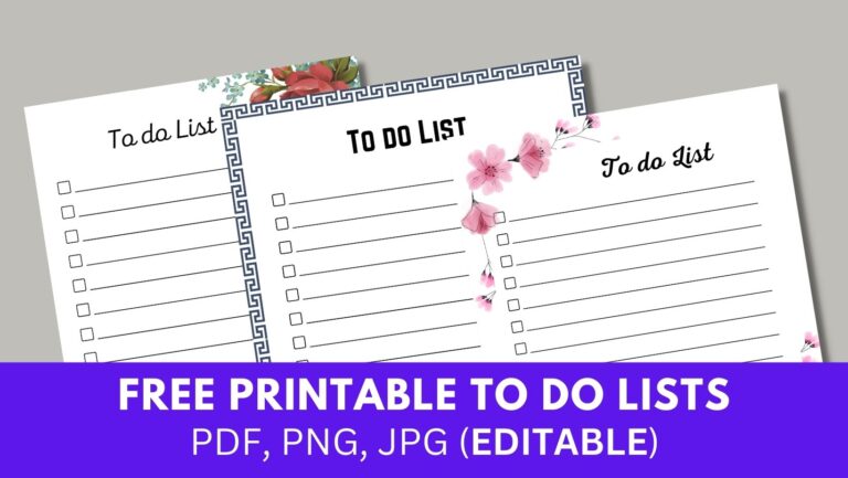 Free Printable To Do List Templates - to do list