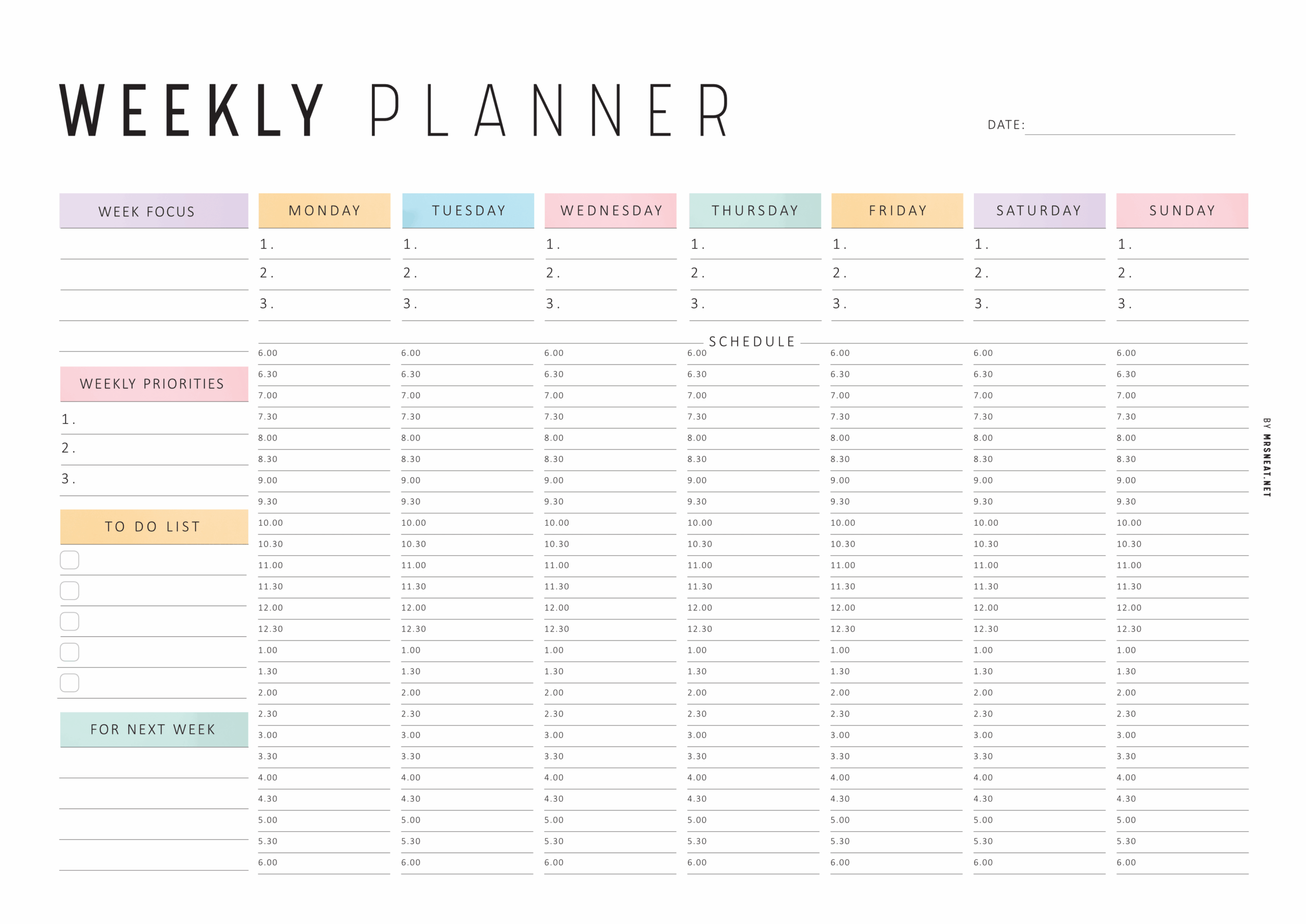 Free Printable To Do Organizational Templates - the best free planner printables for ultimate organization and productivity