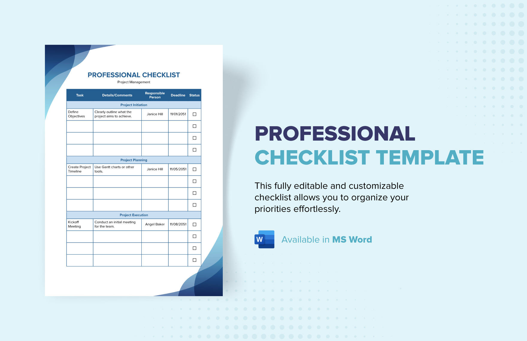 Free Professional Appt Checklist Template - professional checklist template