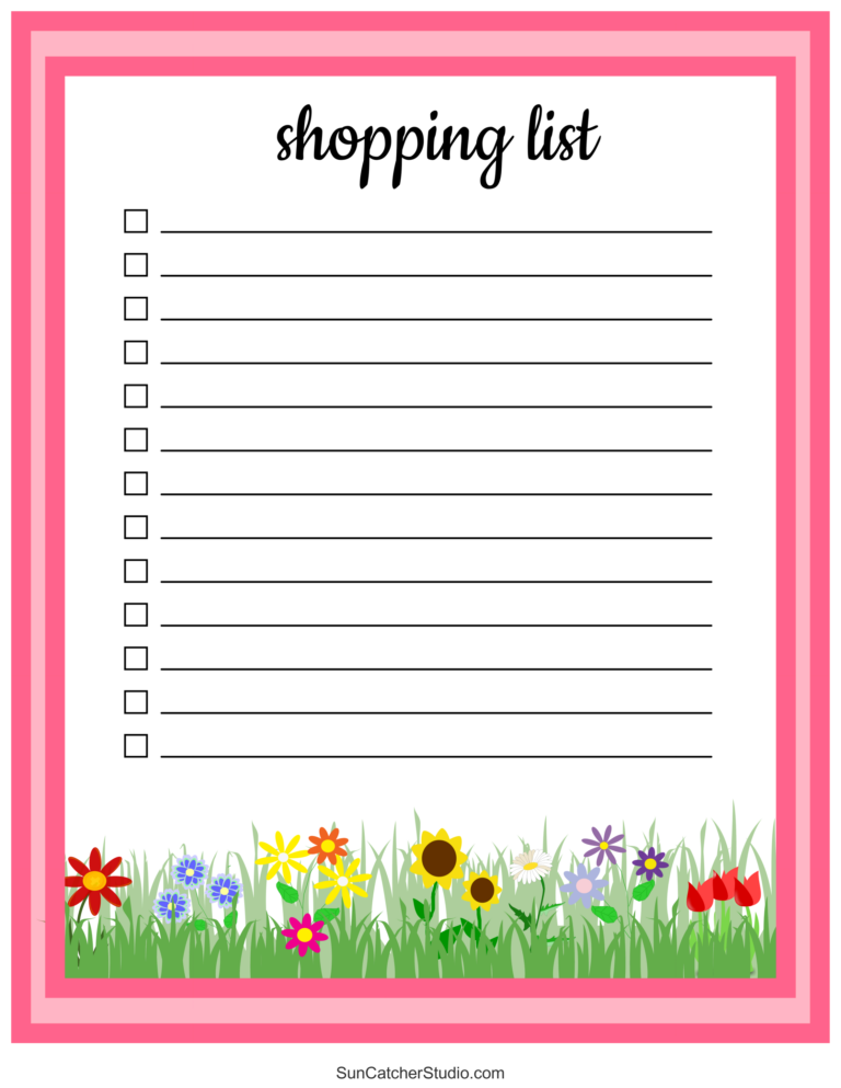 Free Templates For Making A List - grocery list