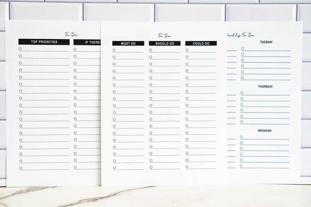 free to do list printables templates