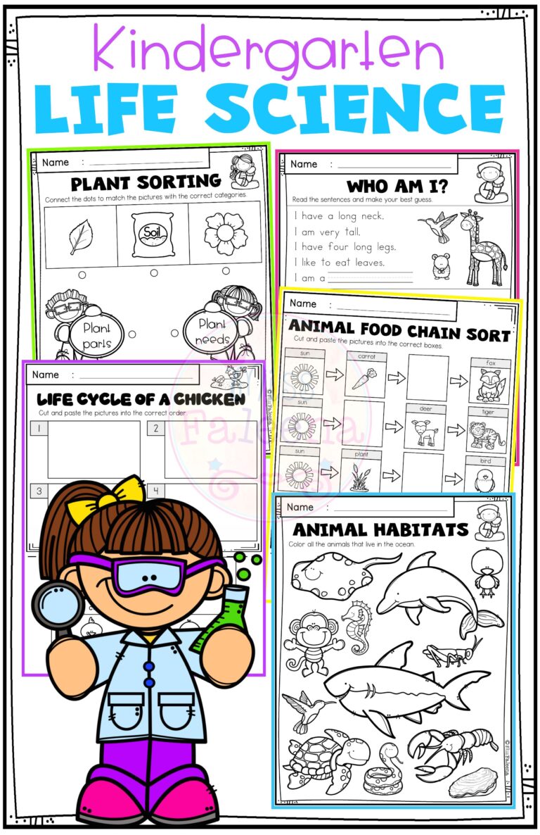 Free Worksheets For Kindergarten Science - Preschool Science Worksheets Free Printables at Eve Milson blog