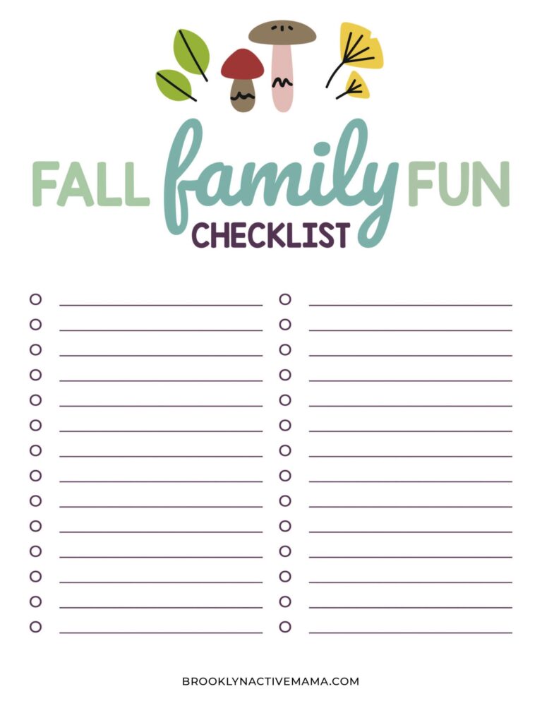 Fun Check Off List Template - celebrate autumn with this fun family fall bucket list free printable