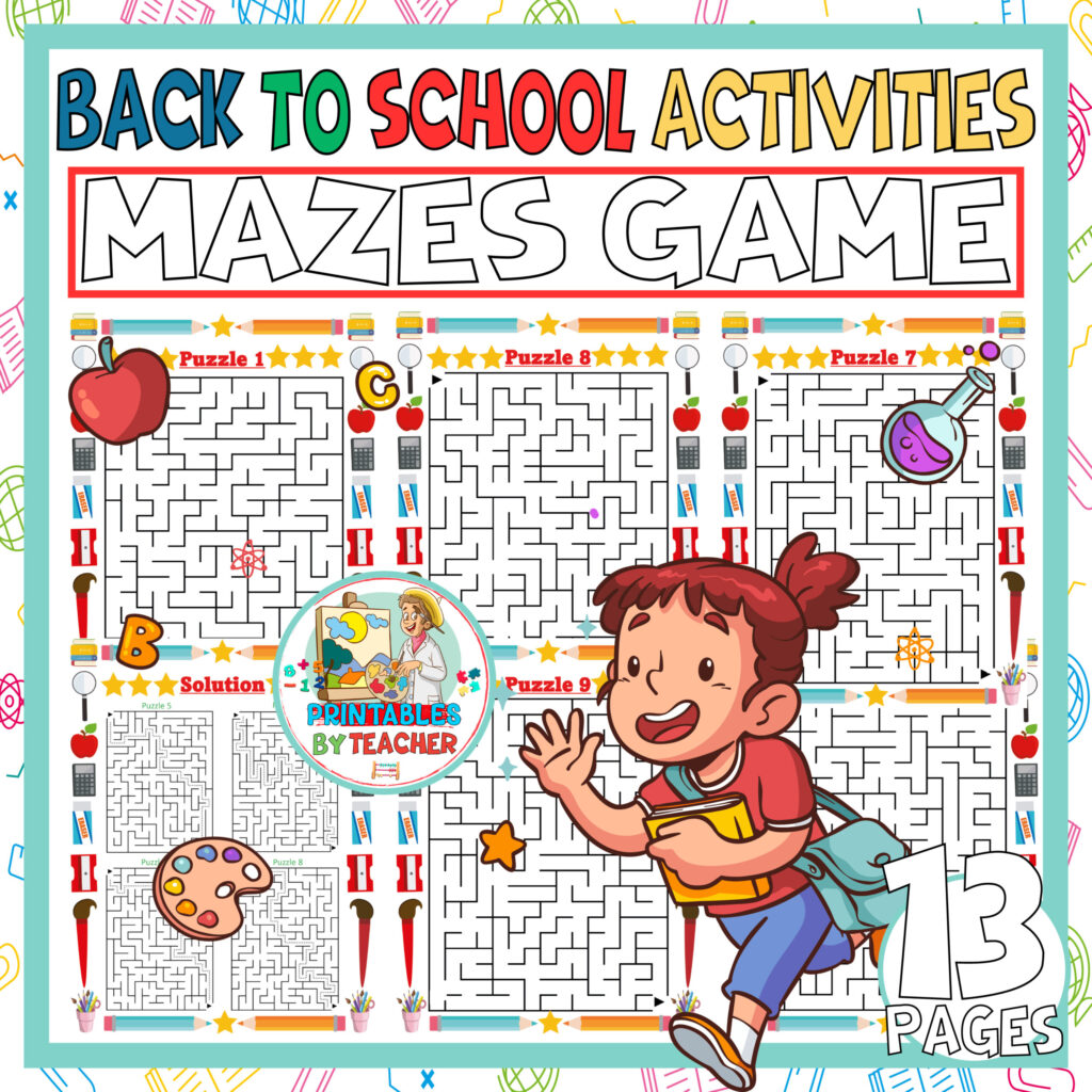 Fun Worksheets For Middle Schoolers - back to school activities back to school mazes game worksheets for kids 2