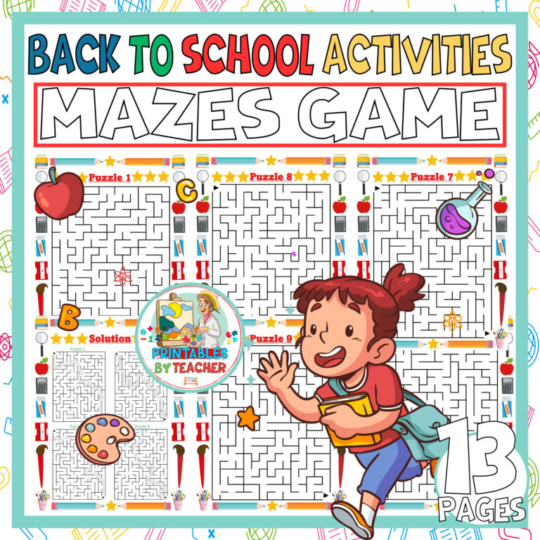 Fun Worksheets For Middle Schoolers - back to school activities back to school mazes game worksheets for kids 2
