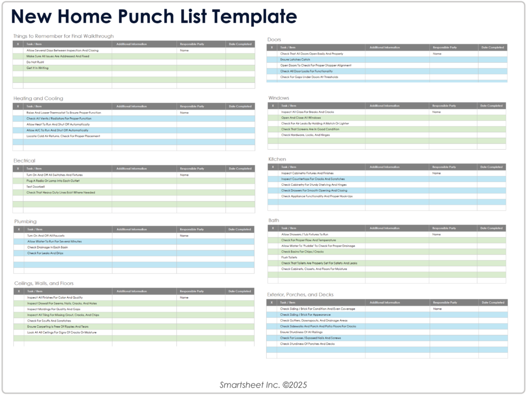 Getting Things Done Template Checklist Visual Batch - free punch list templates