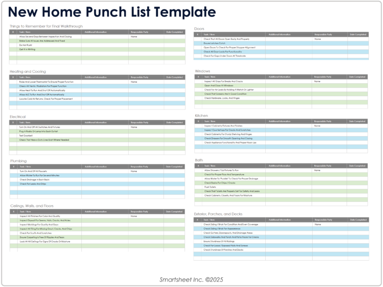 Getting Things Done Template Checklist Visual Batch - free punch list templates