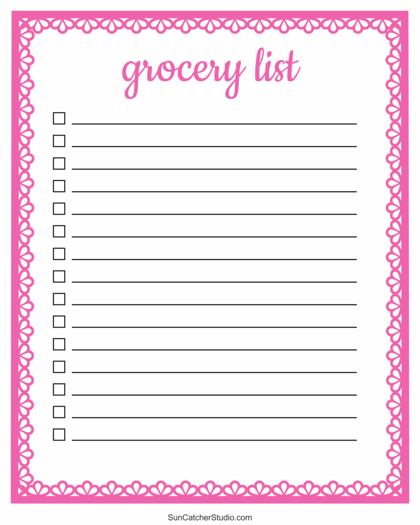 grocery list grocery list