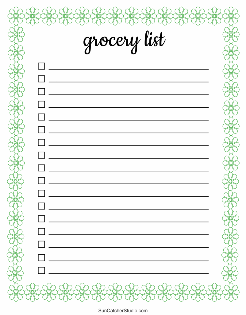 grocery list