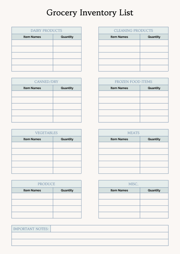 grocery list templates grocery list templates