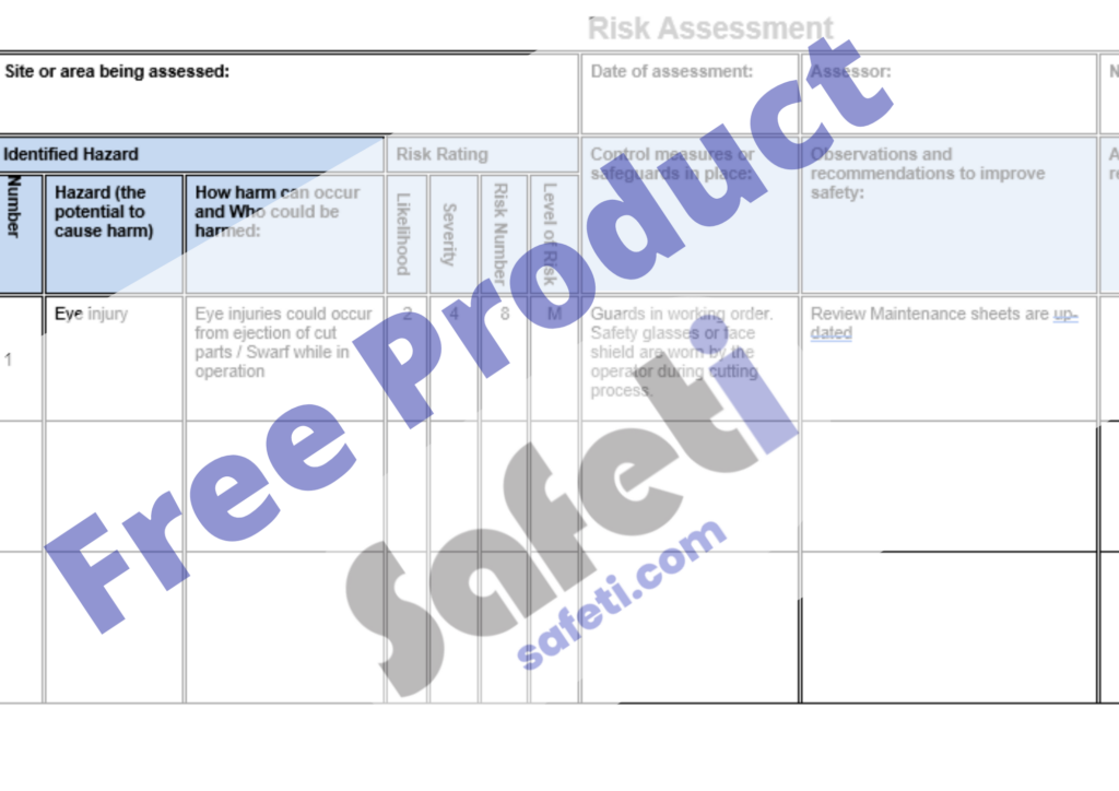 health and safety templates