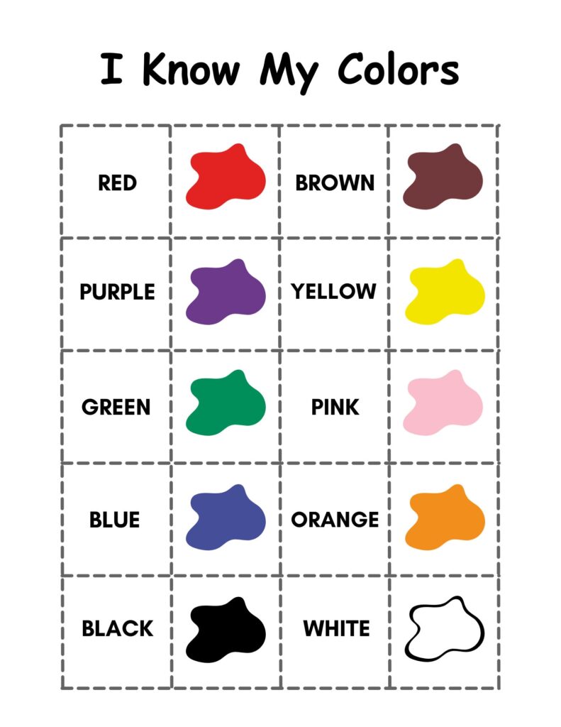 Printable i Know My Colors Worksheet – Etsy Printable i Know My Colors Worksheet - Etsy