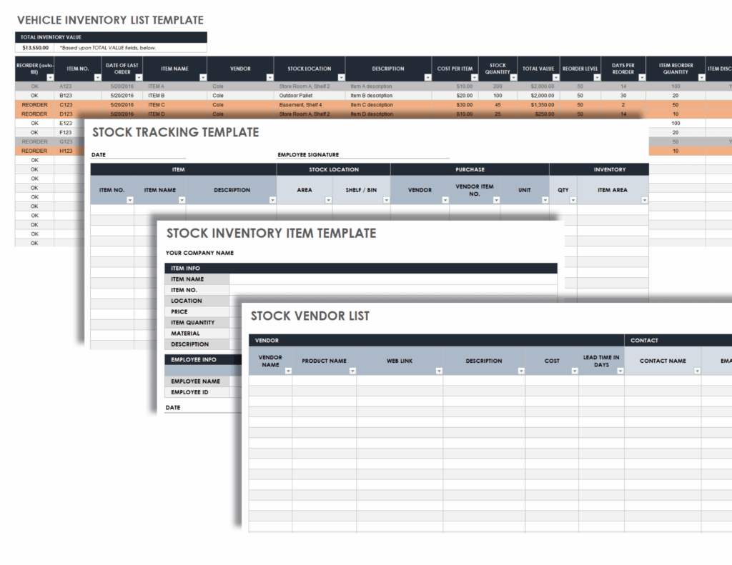 inventory list templates inventory list templates