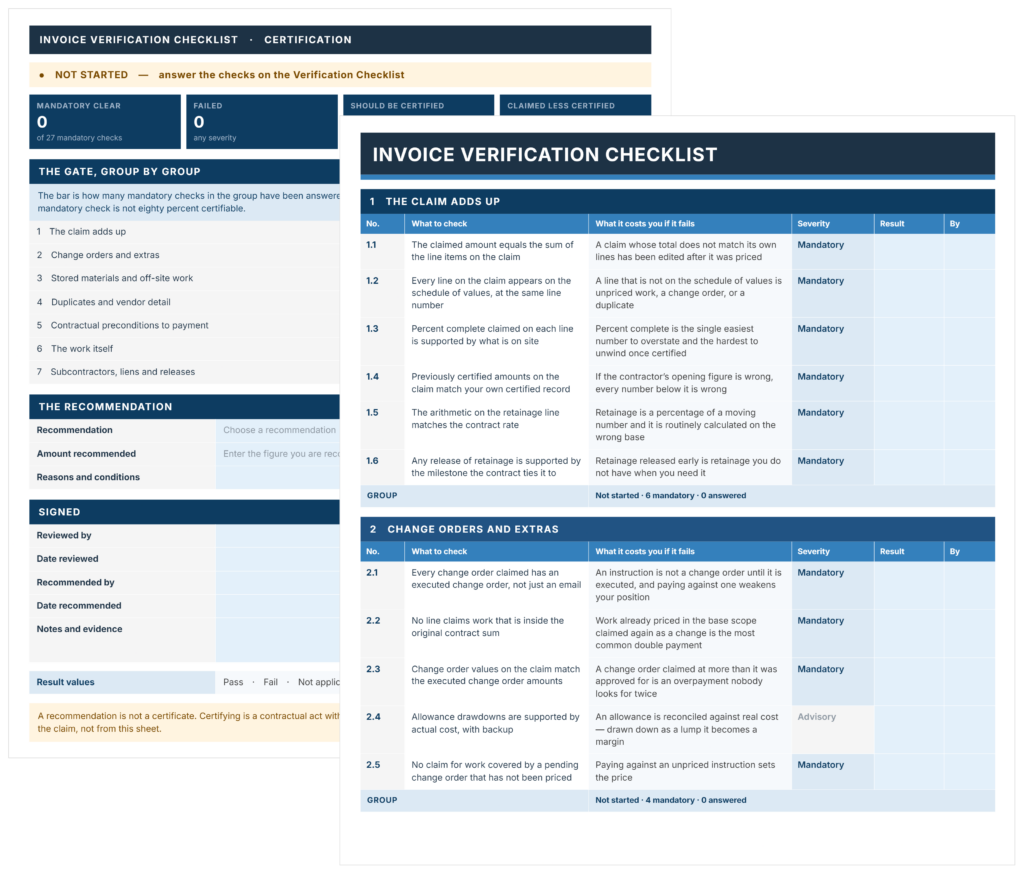 invoice verification checklist