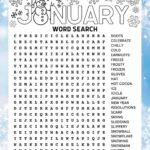 January Word Search Free Printable - Free Printable January Word Search - A Crazy Family