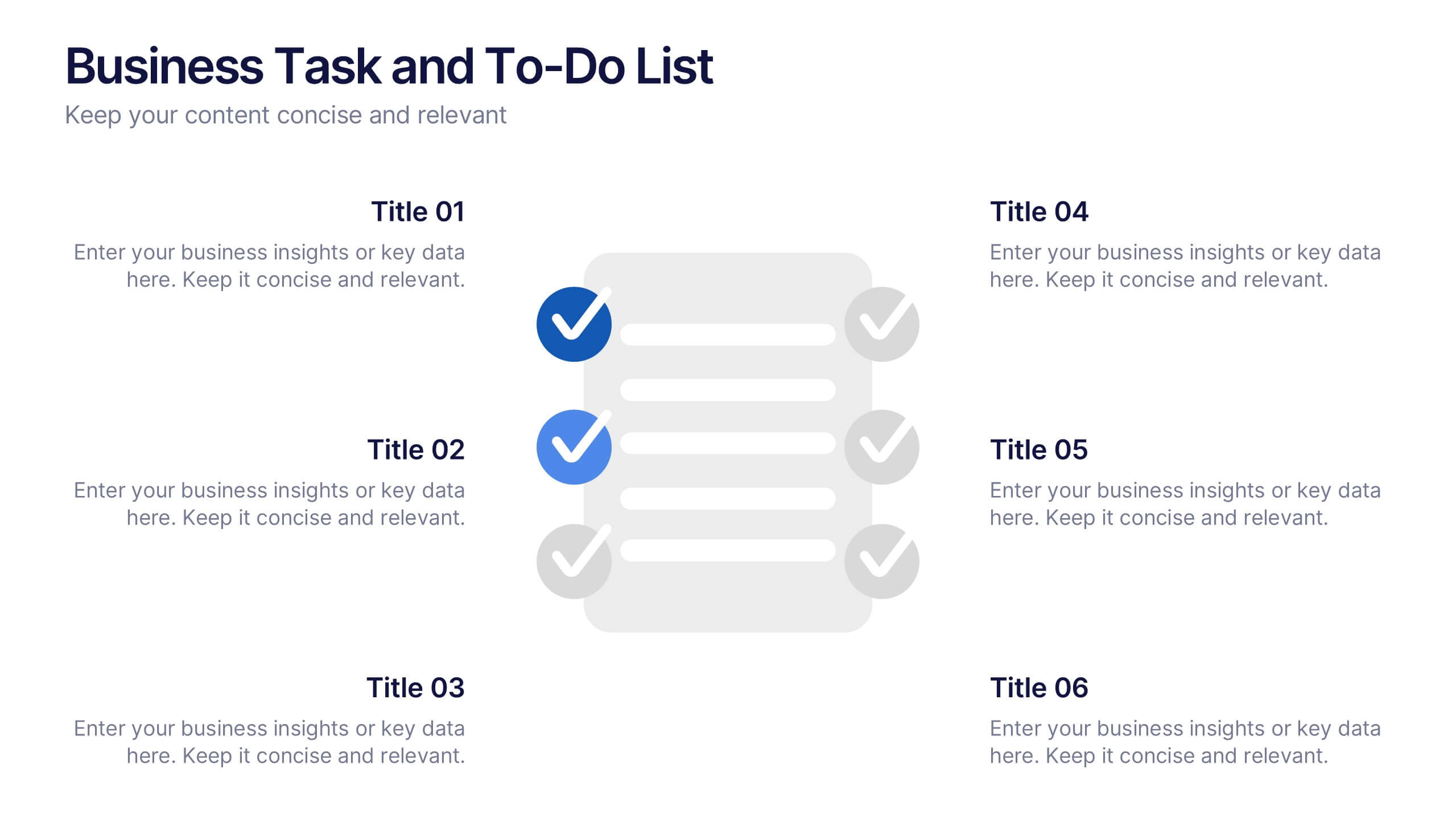 Keynote To Do List Templte - business task and to do list slide