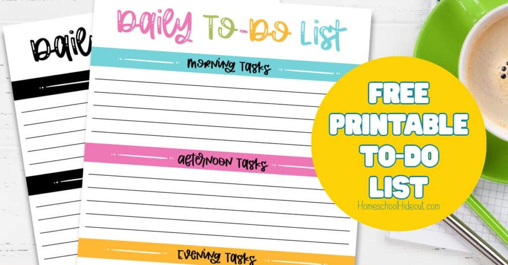 Kid To Do List Template - printable daily to do list