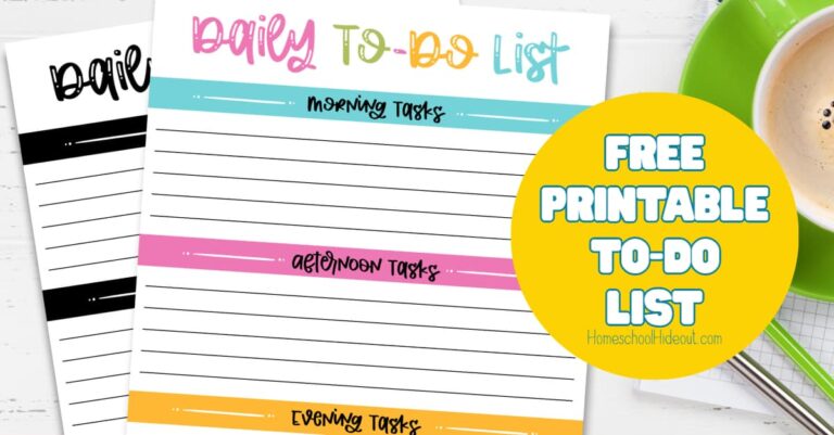 Kid To Do List Template - printable daily to do list
