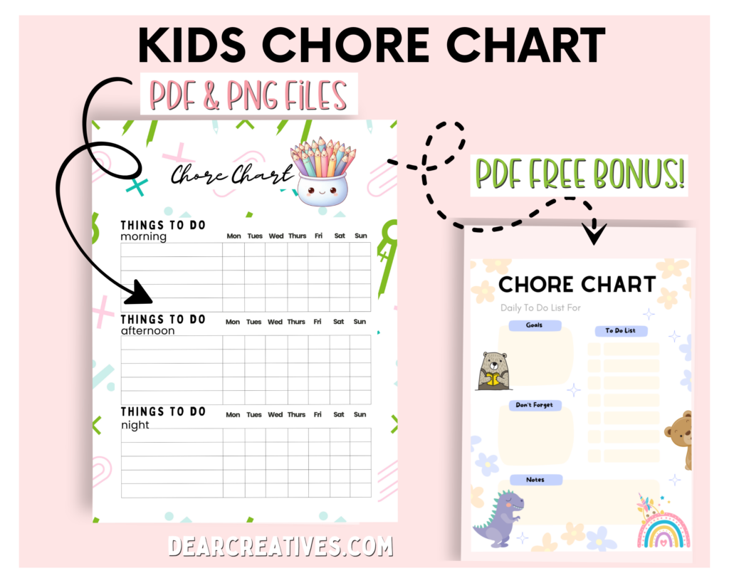 kids printable chore chart kids printable chore chart