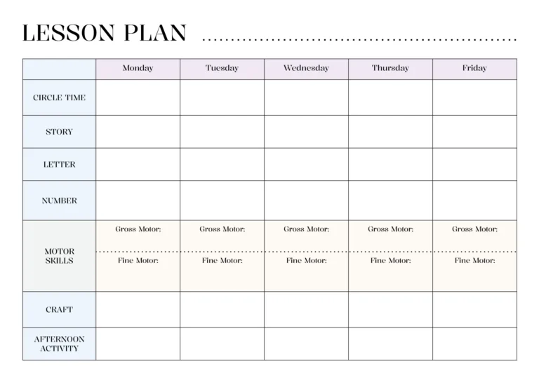 Lesson Plan Template With Checklist - lesson plan templates