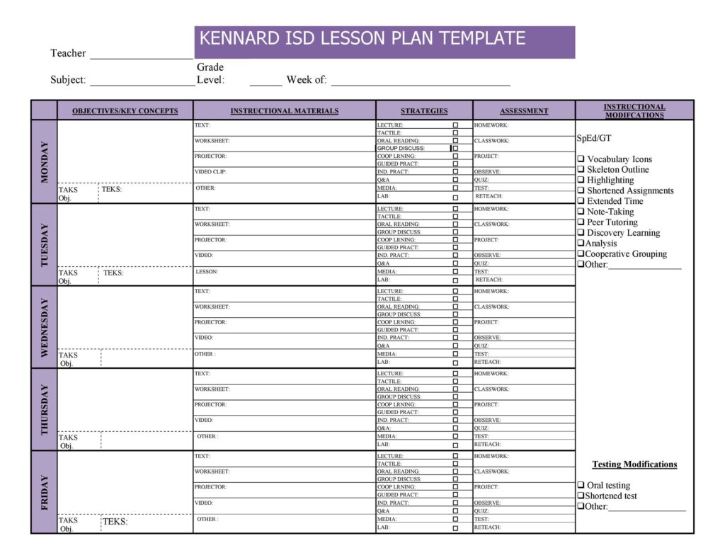 lesson plan templates