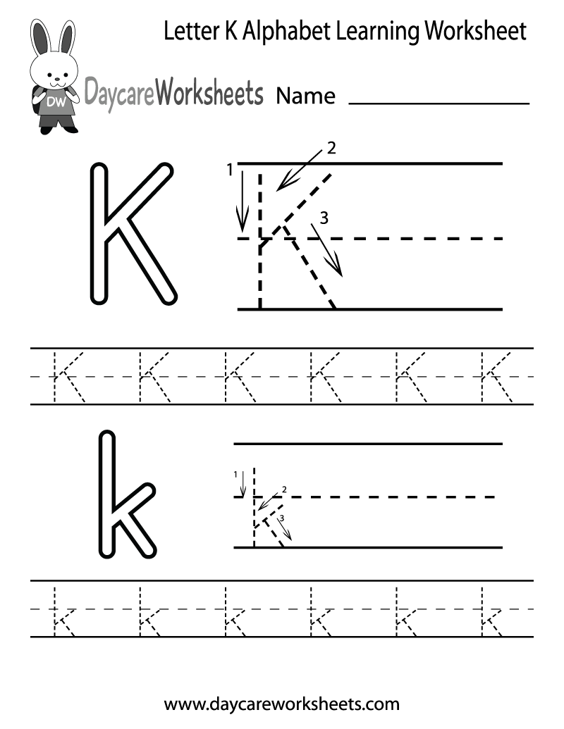Letter K Worksheets Free Printables - Free Printable Letter K Alphabet Learning Worksheet for Preschool
