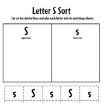 Letter S Cut And Paste Worksheet - FREE Letter S Worksheets for Preschool ⋆ The Hollydog Blog