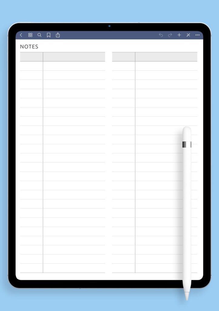list 2 column