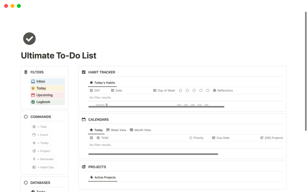 minimal to do list