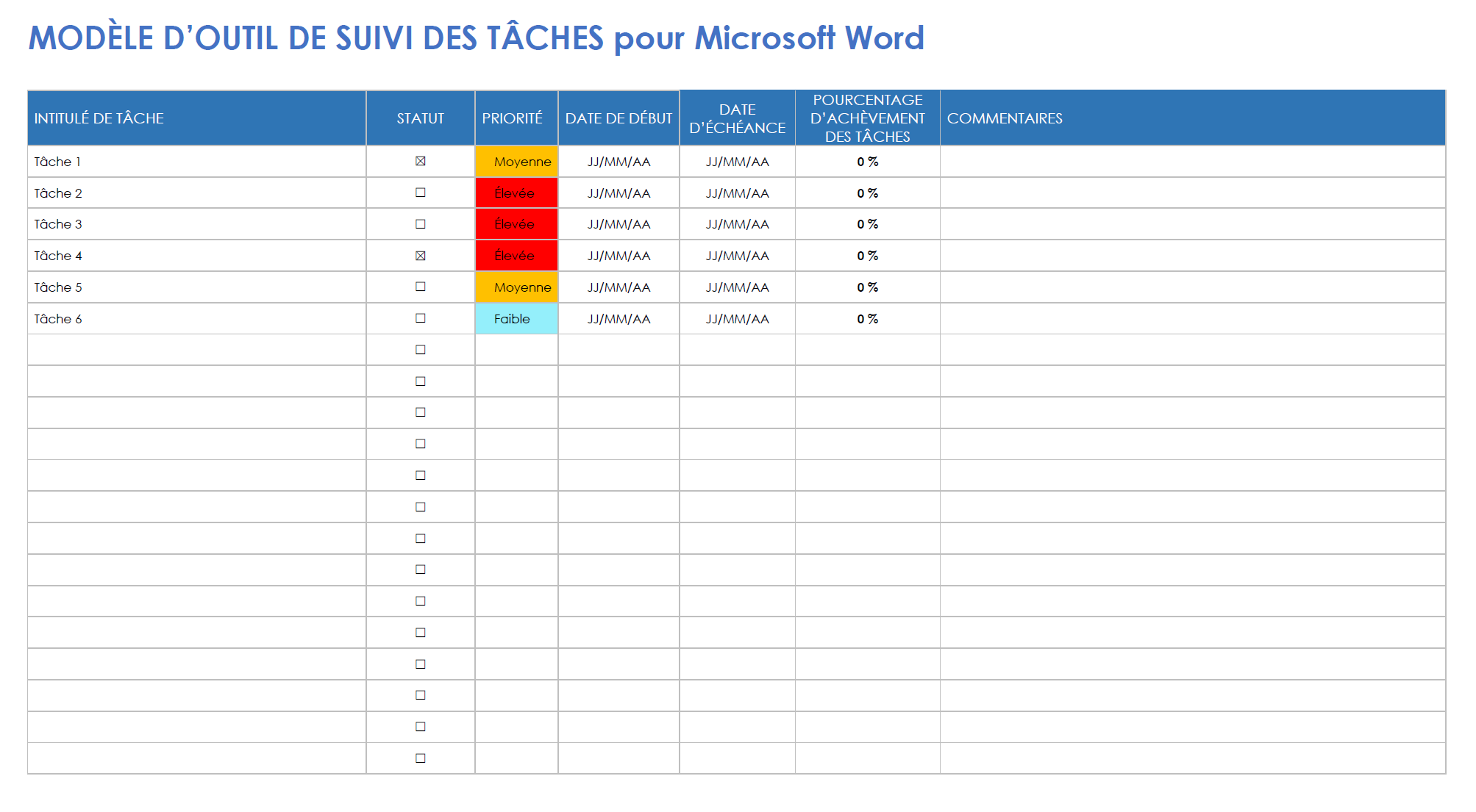 Modèle De Check List Gratuit Word - ms word task list templates