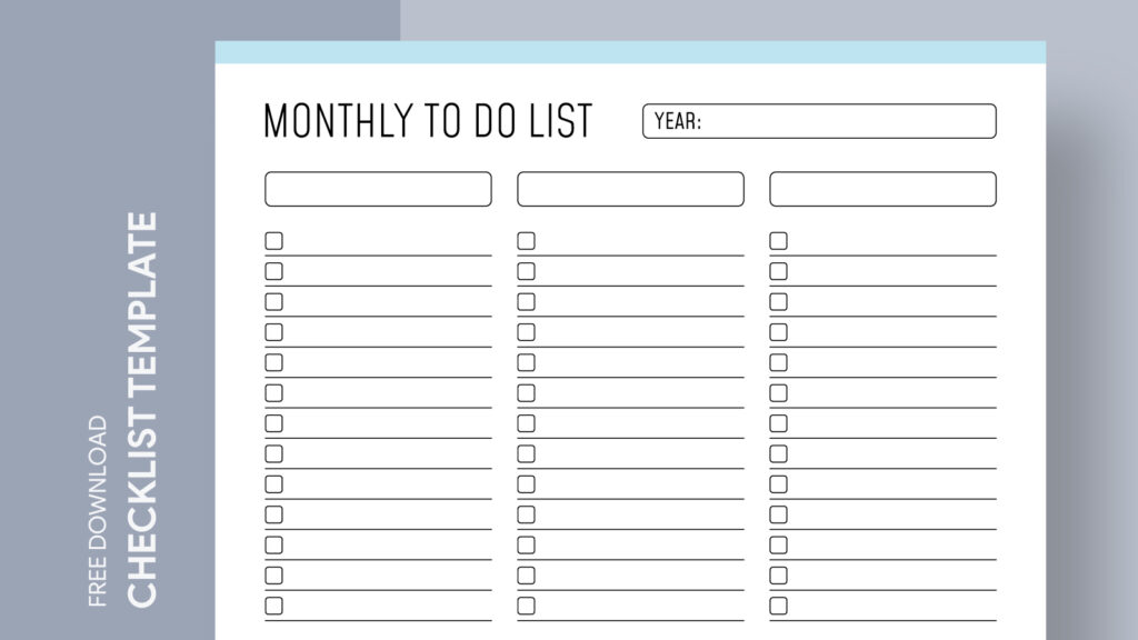 monthly to do list free google docs template