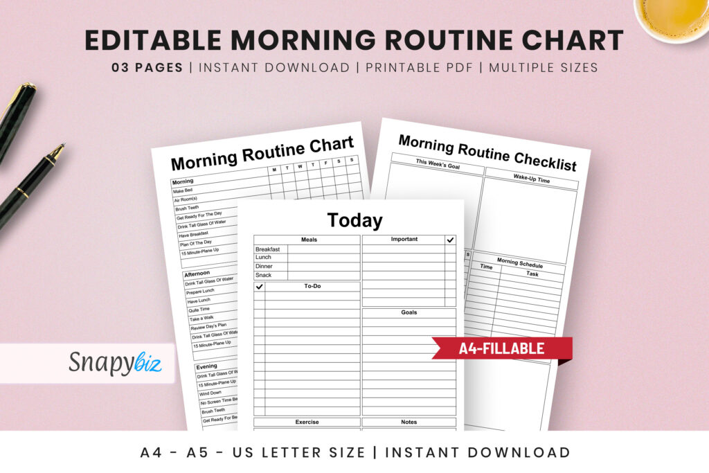 Morning To Do Check List Editable – free printable morning routine checklist Morning To Do Check List Editable - free printable morning routine checklist