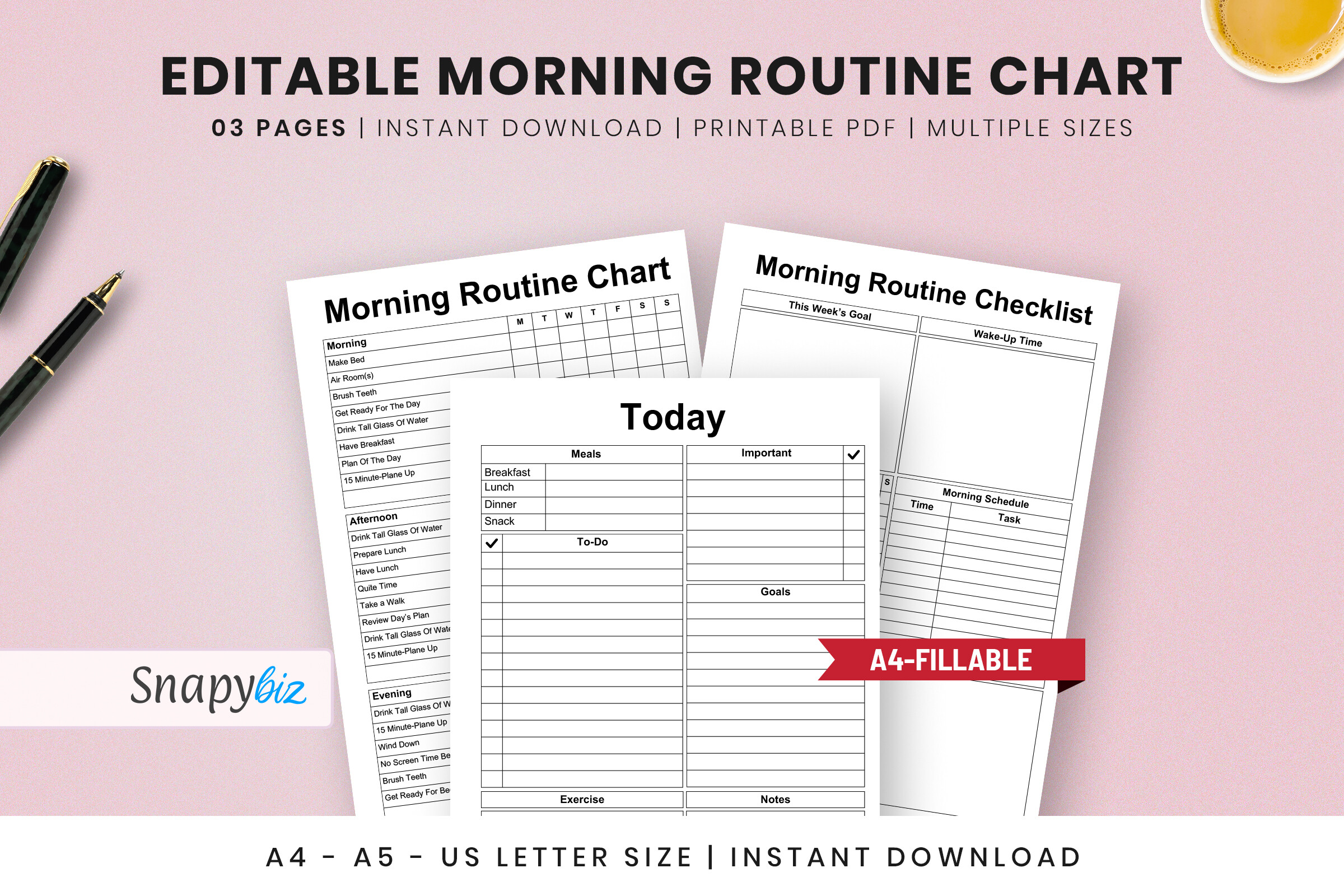 Morning To Do Check List Editable - free printable morning routine checklist