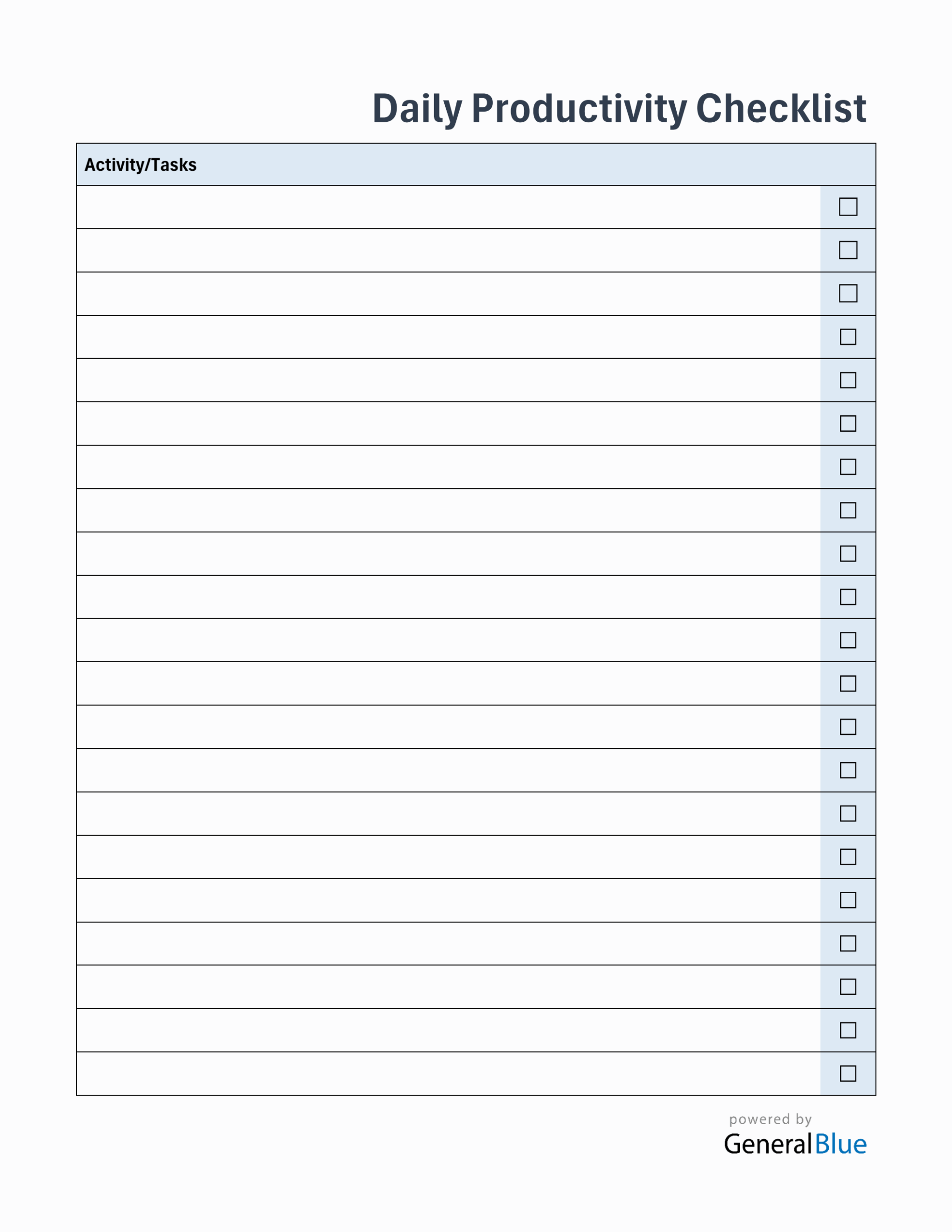 Morning To Do Checklist Template Word - t72x3dv2p